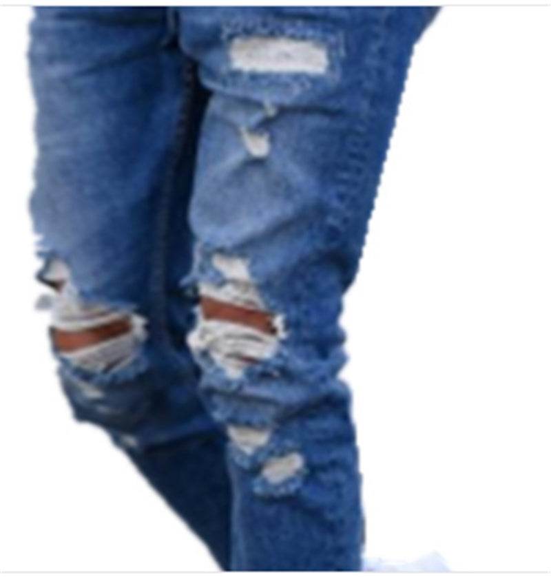 Men Fashion Ripped Hole Denim jeans pant trouser - EX-STOCK Canada