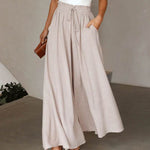 Printed Comfortable Casual High Waist Wide-leg Floral Palazzo Trousers women - EX-STOCK Canada