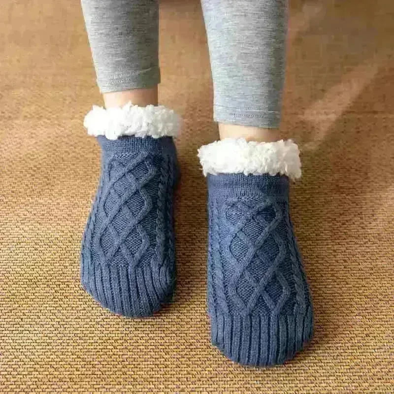 Winter Knitted Plush Floor Socks Home Warm Non-slip Carpet Socks Women - EX-STOCK CANADA