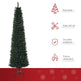 6FT Artificial Christmas Tree Xmas Pencil Tree Holiday Home Indoor Decoration With Foldable Black Stand For Party, Green EX-STOCK Canada 