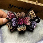 Elegant Rhinestone Barrette Flower Hair Clip