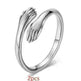 Alloy Simple Hands Hug Ring Opening Adjustable Jewelry - EX-STOCK CANADA