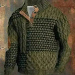 Half button Sweatshirt Men's Winter 3d Digital Printing Pullover Crew neck - EX-STOCK CANADA