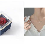 Fashion Acrylic Rotating Valentine Rose Jewelry gift Box - EX-STOCK Canada