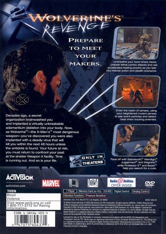 X2: Wolverine's Revenge 
