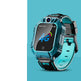 Smartwatch with a turquoise band on a light blue background