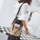 new summer women's bag hand-woven contrast color bucket straw bag cylinder handbag diagonal shoulder beach bag EX-STOCK Canada 
