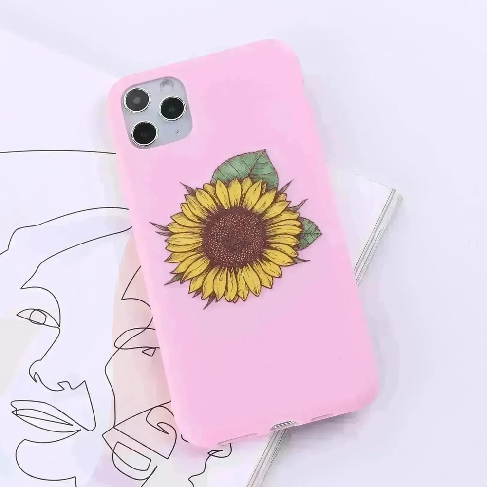Floral Printed Liquid Silicone mobile phone case Unisex - EX-STOCK CANADA