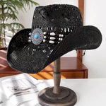 Summer Outdoor Ethnic Style Felt and Straw Cowboy Hat - EX-STOCK Canada