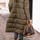 Classy Fleece lined Long Hooded Puffer Winter coat for women - EX-STOCK Canada