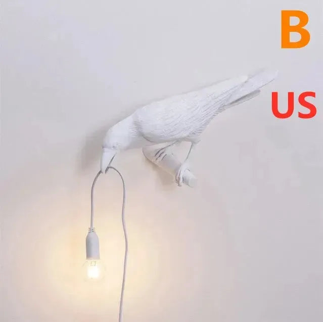 Creative Auspicious Bird Resin Wall Lamp Decoration - EX-STOCK CANADA
