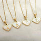 26 Letter Heart-shaped Necklace White Shell Love Clavicle Chain Fashion Personalized Necklace For Women Jewelry Valentine's Day - EX-STOCK CANADA