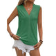 Summer Sleeveless Lace Blouse Tops Women V-neck top - EX-STOCK Canada