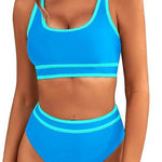 Bikini Tight-fitting Solid Color Swimsuit For Women - EX-STOCK Canada