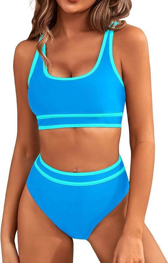 Bikini Tight-fitting Solid Color Swimsuit For Women - EX-STOCK Canada
