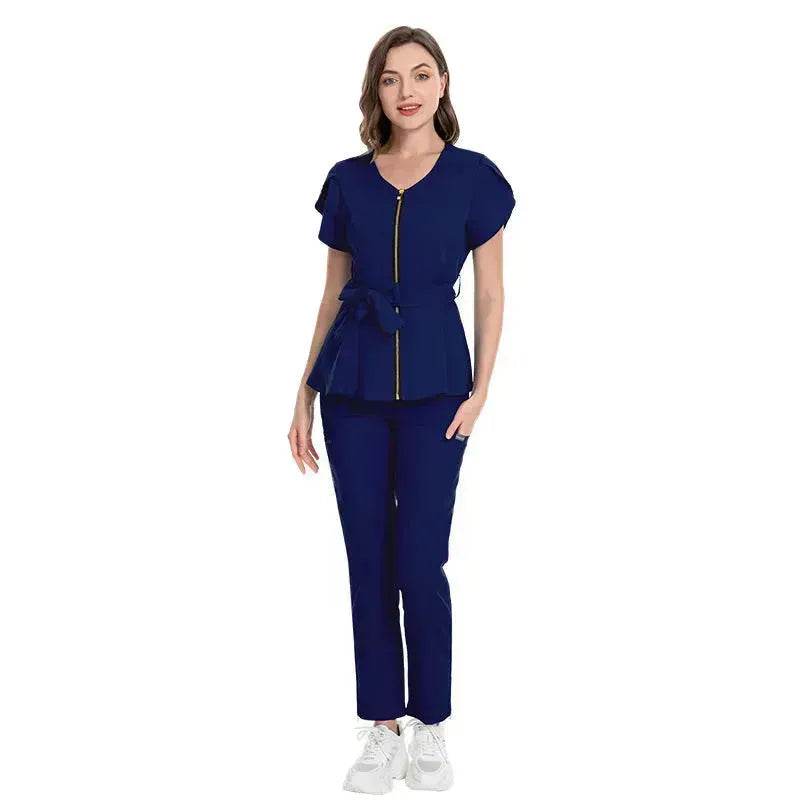 Nurse Lace-up Waist Retraction Surgical Gowns Female Separate Suit Hospital Short Sleeve Brush Hand Clothes Hand Washing Clothes - EX-STOCK Canada
