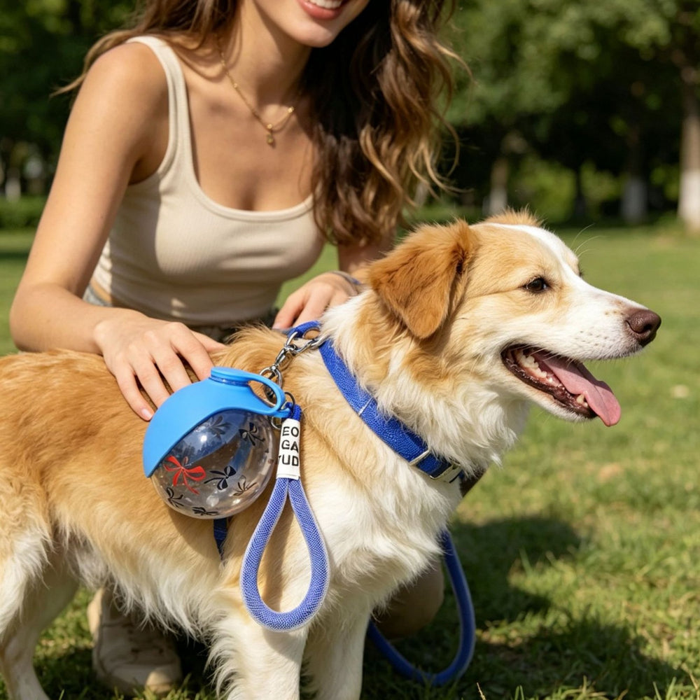 Portable Pet Water Bottle 545ml – Collapsible Silicone Travel Bottle for Dogs & Cats