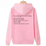 Everything Will Be Okay Loose Casual Men's And Women's Korean Version Loose Round Neck Top - EX-STOCK CANADA