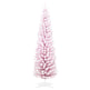7ft Flocked Christmas Tree, Pencil Artificial Christmas Tree With Realistic Branches EX-STOCK Canada 
