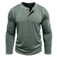 European And American Men's Henley Shirt With Four-button Top EX-STOCK Canada 