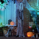 74inch Life Size Outdoor Halloween Decorations Skeleton Witch, Sound And Motion Activated Animated Prop Animatronic Decor With Light Up Eyes, Spooky Sound - EX-STOCK Canada