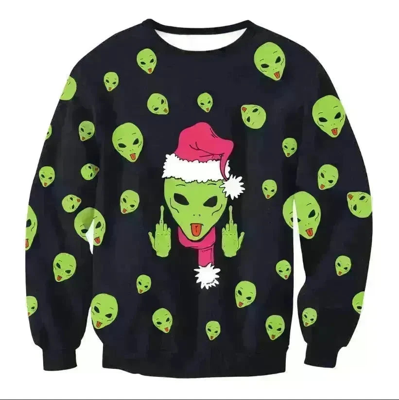 UGLY CHRISTMAS SWEATER Vacation Santa Elf Funny Womens Men Sweaters Tops Autumn Winter Clothing - EX-STOCK CANADA