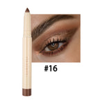 Eyebrow pencil with a close-up of an eye wearing the product, labeled '#16'.