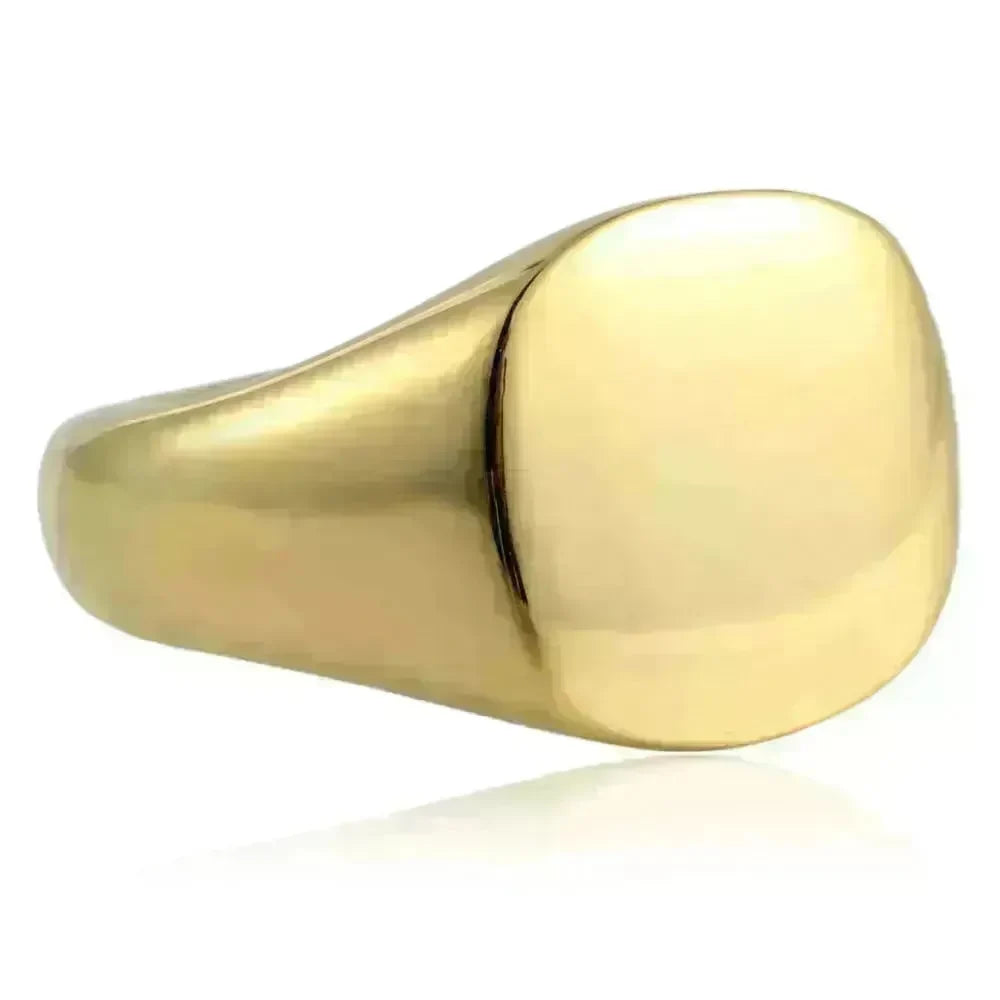 European And American Style Minimalist Titanium Steel Smooth Seal Ring for Men and Women - EX-STOCK CANADA