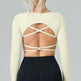 Quick Drying Clothes Outdoor Long Sleeve Cross Beauty Back Workout Clothes Sports Top - EX-STOCK CANADA