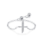 S925 Sterling Silver Niche Style Arabic Letters Pull-out Chain All-match Stackable EX-STOCK Canada 