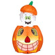 2.8 FT Halloween Inflatables Animated Pumpkin Ghost, Outdoor Decorations Blow Up Yard Decor With Built-in LEDs For Indoor Party Garden Lawn Decor - EX-STOCK Canada