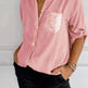 Casual Button-down Long Sleeve Shirt With Sequin Pocket Design Fashion Commuter Top Women Clothing - EX-STOCK CANADA