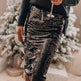 Sequined Glittering Hip A Line Pencil Midi Skirt - EX-STOCK Canada