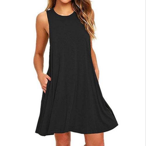 Casual Summer dress Women Pocket Dress Ladies beach mini dress - EX-STOCK Canada