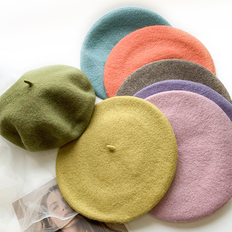 Autumn And Winter Hat Women's Wool Beret | EX-STOCK product gallery photo 1