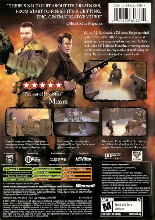Return to Castle Wolfenstein : Marées de guerre [Platinum Hits] 