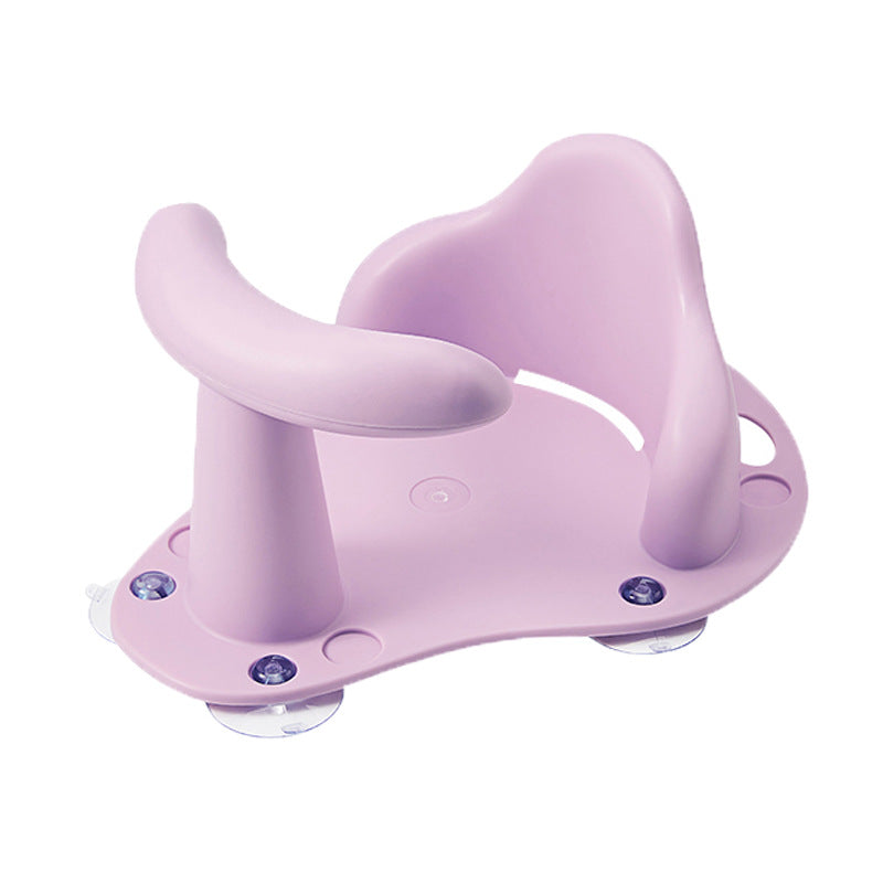 Baby Bath Seat with Suction Cups – Anti-Slip Infant Bathtub Ring Seat (Blue, Green, Pink, Purple, Yellow)