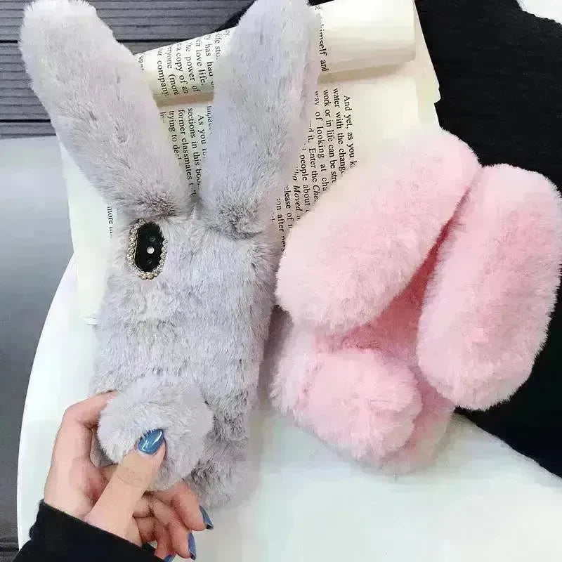 Cute Creative Rabbit Plush warm phone case women - EX-STOCK CANADA