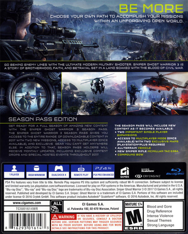 SNIPER GHOST WARRIOR 3 