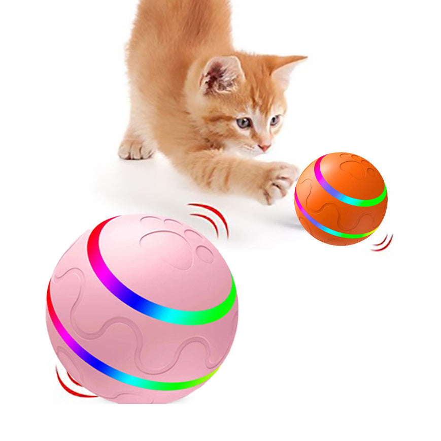 Pet New Cat Wicked Ball Toy Intelligent Ball USB Cat Toys Self Rotating Ball Automatic Rotation Ball EX-STOCK Canada 