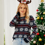 Women's Fashion Autumn Snowflake Christmas Sweater EX-STOCK Canada 