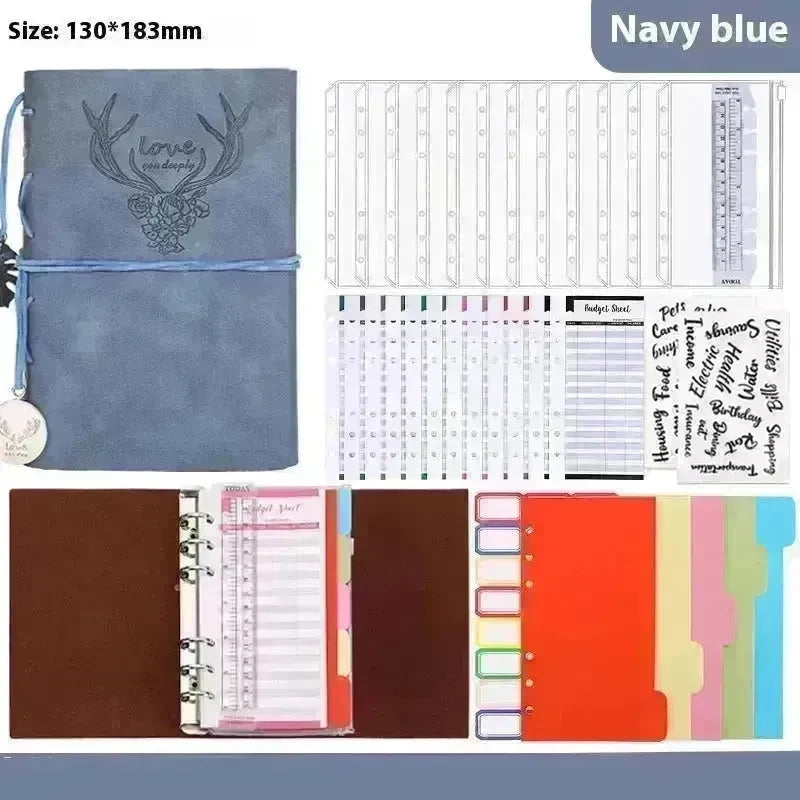 Notebook A6 Leather Loose-leaf Tally Book Note Pad  Memo Note Book - EX-STOCK CANADA