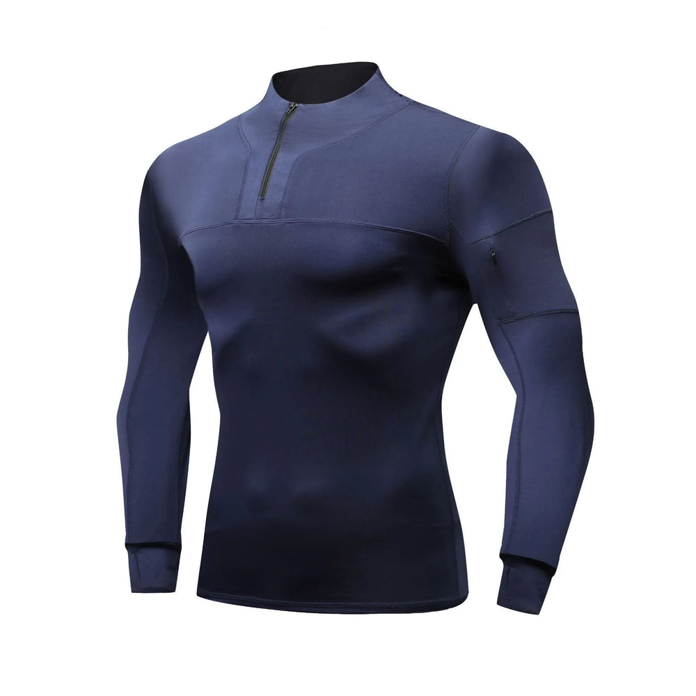 Outdoor Muscle Fitted Tactics Workout T-shirt Long Sleeve Sports Quick-drying top - EX-STOCK CANADA