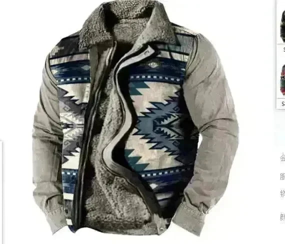 Thickened Side Seam Pocket Casual Zipper Loose Wolf Cotton Jacket - EX-STOCK CANADA