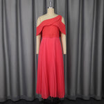 Dinner Party Fashion Slim Fit Temperament Waist-controlled Pleated Dress EX-STOCK Canada 