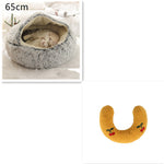 2 In 1 Dog And Cat Bed Pet Winter Bed Round Plush Warm Bed House Soft Long Plush Pets Bed Pet Products EX-STOCK Canada 