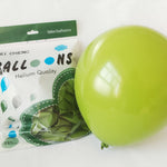 Green Retro Balloon Wedding & Birthday Party Decorations – Colourful Vintage Balloon Set