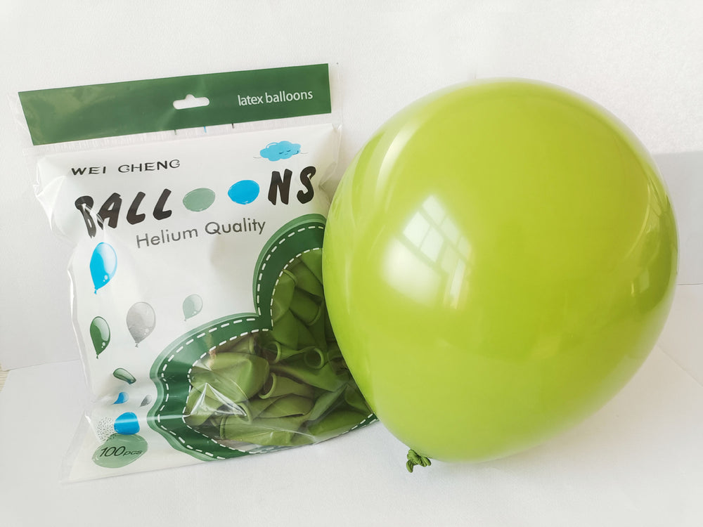 Green Retro Balloon Wedding & Birthday Party Decorations – Colourful Vintage Balloon Set