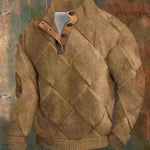 Half button Sweatshirt Men's Winter 3d Digital Printing Pullover Crew neck - EX-STOCK CANADA