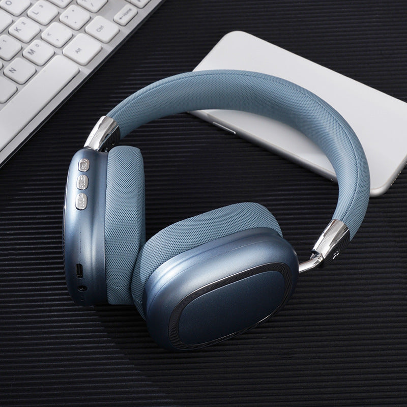 Silent Blue wireless over-ear headphones with Bluetooth 5.3